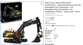 LEGO Technic Volvo EC500 Hybrid Graafmachine voor €249,99 dmv code bij Amazon