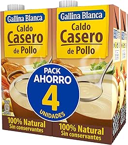 4 Packs de 4 unidades de 1L de GALLINA BLANCA 100% Natural Caldo de pollo por 9.78€