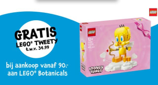 Gratis LEGO Tweety bij aankoop van €90 aan LEGO Botanicals bij Intertoys