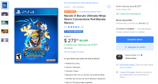 Naruto X Boruto Ultimate Ninja Storm Connections PS4 por $273 | Mercado Libre