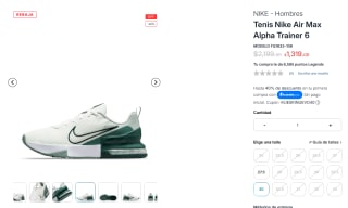 Tenis Nike Air Max Alpha Trainer 6 por $1,319 | InnovaSport