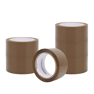 Lot de 6 rubans adhésifs d'emballage Amazon Basics à 5,87€