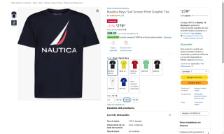 Playera Nautica Boys' por $279 | Descuento Amazon
