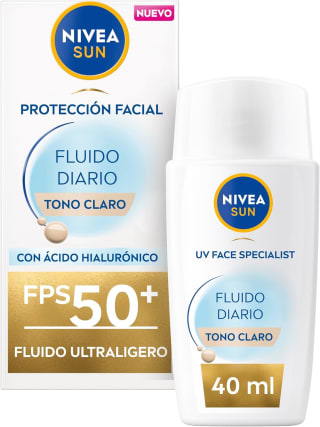 NIVEA SUN Fluido Diario Facial con Color SPF50+ (40 ml) por 10,06€
