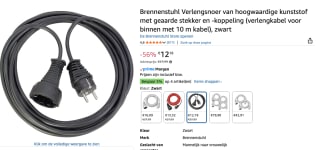 Brennenstuhl Verlengsnoer 10.0 m voor €12,18 bij Amazon