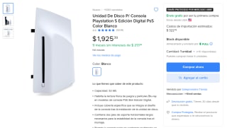 Unidad De Disco PS5 Edición Digital por $2,248 | Mercado Libre