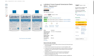 Lubriderm Crema 400ml x3 por $208 | Oferta Amazon