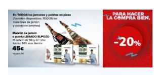 -20% de dto Jamones y Paletas en Carrefour.