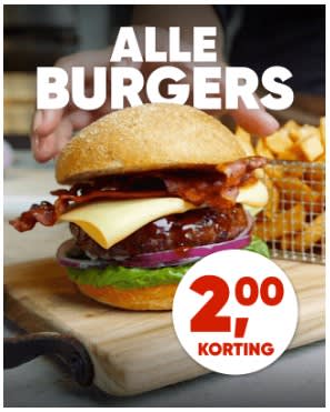 €2 korting op alle burgers bij Kwalitaria