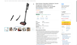 Aspiradora Shark Stratos por $4,990 | Oferta Amazon