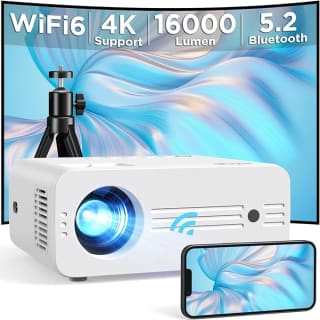 Proyector Portátil WiFi6 Bluetooth con Tripode, 16000 Lumens Proyector 4K por 49,15€