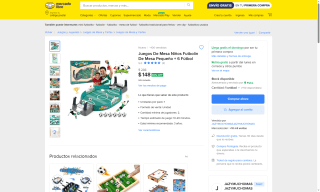Futbolín de Mesa Alvarado por $148 | Oferta Mercado Libre