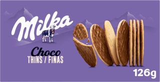 Milka Choco Finas Galletas con Chocolate con Leche de los Alpes, 126 g por 1.79€