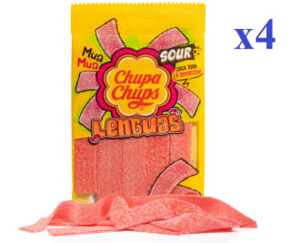 4 x Golosinas lenguas sour Chupa Chups bolsa 145 g por 3.4€