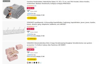 Tot 60% korting op artikelen van Songmics home bij Amazon