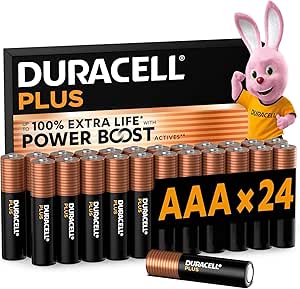 Duracell Plus AAA 24-Pack Batteries on Amazon for £10.20