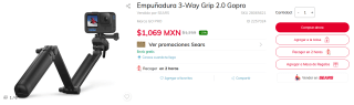 Tripode Gopro 3-Way Grip 2.0 por $1,069 | Sears