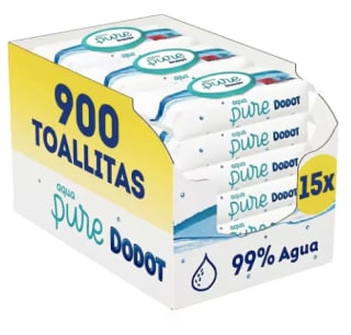Dodot 99% Aqua Toallitas Para Bebé 15 Paquetes 60 Unidades = 900 Toallitas por 21.12€