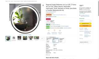 Espejo Redondo con Luz LED 60cm por $298 | Oferta Amazon