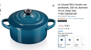 Le Creuset - Mini-Braadpan Azure 10cm 0,2l voor €17,08 bij Amazon