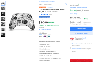 Control Xbox Storm Breaker por $1,069 | Mercado Libre