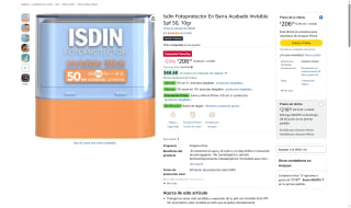Protector Solar Isdin Barra SPF 50 por $206 | Amazon