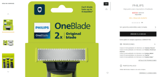 Repuesto para Rasuradora Philips OneBlade $337 | El Palacio de Hierro