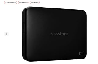 HDD externo WD Easystore 5 TB portátil USB 3.2 negro por 109,65€