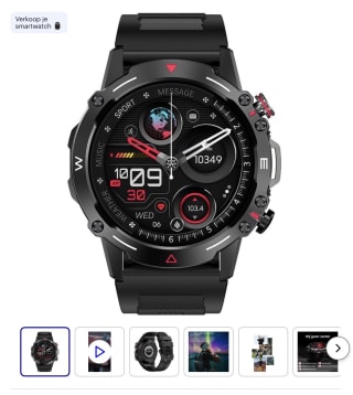 Heren Smartwatch van 169,99 voor 69,99 bij bol.com