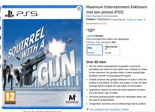 Squirrel with a Gun-Standaard voor €10 bij Amazon