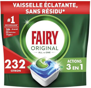 Pack de 232 tablettes lave-vaisselle Fairy Original Tout En 1 à 28,90€