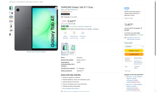 Tablet Samsung Galaxy Tab A11 por $2,427 | Oferta Amazon