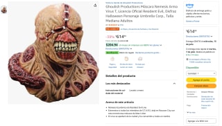 Máscara Nemesis Resident Evil Oficial por $615 | Oferta Amazon