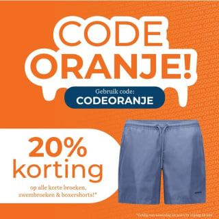 20% korting op shorts, zwembroeken en boxershorts bij Only For Men