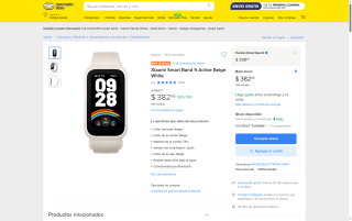 Xiaomi Smart Band 9 Active Beige por $383 | Oferta Mercado Libre