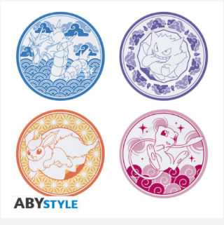 Set de 4 assiettes Pokemon Style Japonais à 14,99€