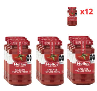 Pack de 12×570gr Helios Salsa de Tomate frito por 14.99€.