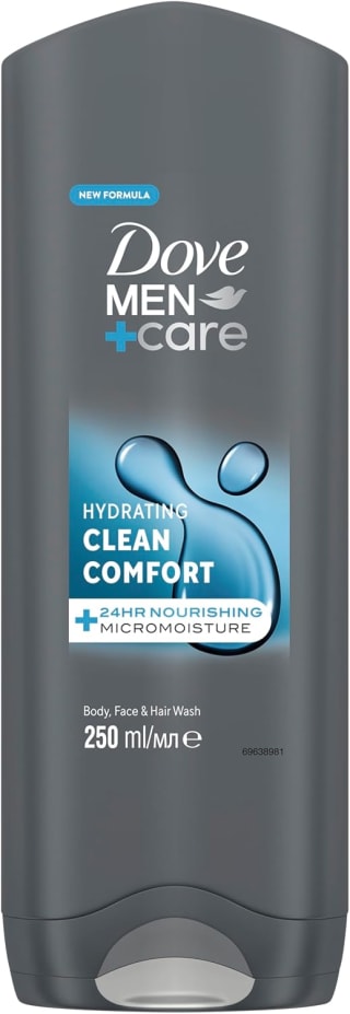 Dove Men+Care Hydrating Clean Comfort Men's 3-in-1 Hair, Face and Body Wash (4 for 3)