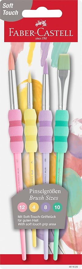 Faber Castell Set de pinceles con mango blando, 4 piezas por 2.31€