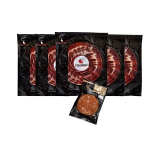 LONCHEMUR Jamón Ibérico 5 Sobres 100g Corte Cuchillo Sobrasada Regalo por 27.25€