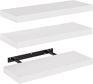 Juego de 3 Estantería Blanca con Soportes Invisibles por 14.84€