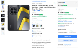 Xiaomi Poco M8 Pro 5G 256GB por $4,263 | Oferta Mercado Libre