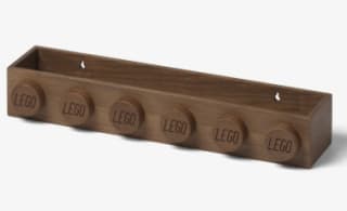 Étagère murale Lego en bois en chêne foncé à 12,50€