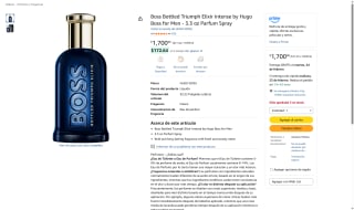 Boss Bottled Triumph Elixir Intense 98ml por $1,701 | Amazon
