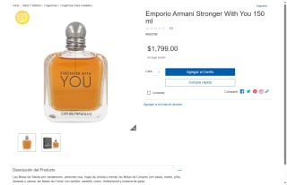 Perfume Emporio Armani Stronger With You por $1,799 | Costco