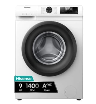 Lavadora HISENSE SERIES 1Q WF1Q9041BW (9 kg - 1400 rpm - Blanco) por 294€