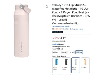 Stanley IceFlow™ Bottle Flip Straw 2.0 | 1.06L voor €41,37 bij Amazon