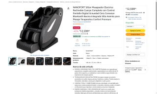 Sillón Masajeador Eléctrico Reclinable por $12,599 | Amazon