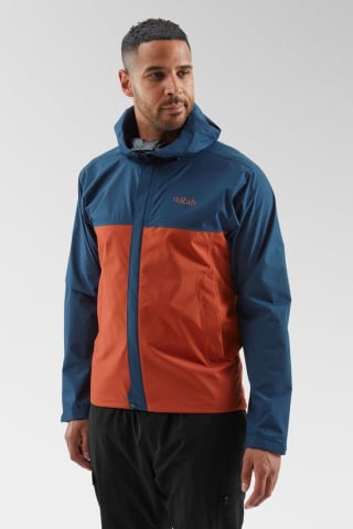 Rab Men’s Downpour Eco 2.5L Waterproof Jacket with Pit-Zips – Small