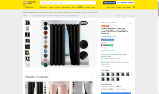 Cortina Blackout 216x160 cm por $160 | Ahorro Mercado Libre